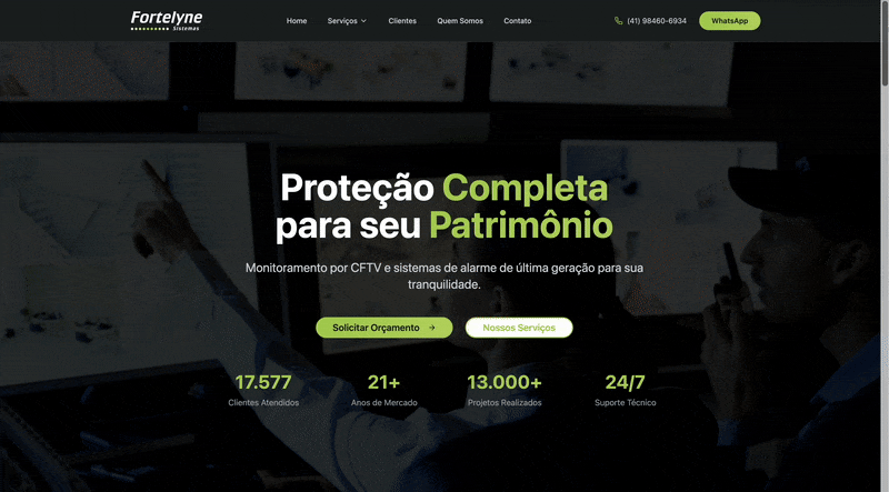 Demo do Site Institucional Fortelyne